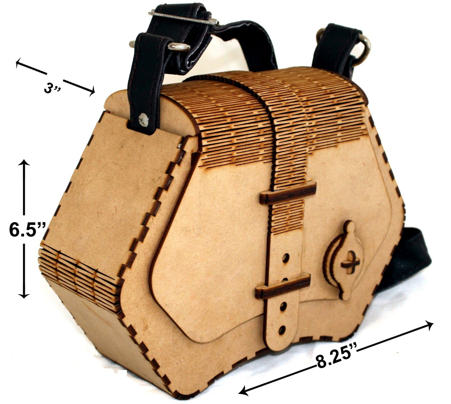 Wooden Royal Looking purse With Leather Belt