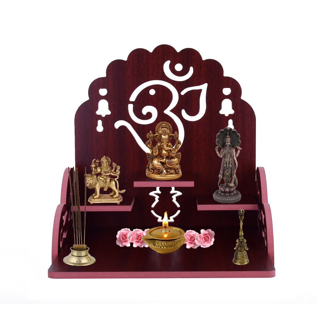 Wooden temple for Home Wall Mounted