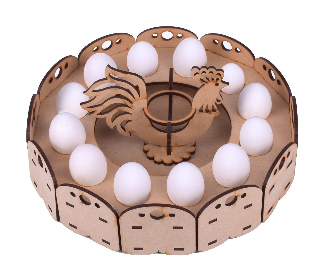 Egg Trays Wooden Egg Holder Storage Box Display Stand for Kitchen Table Counter top