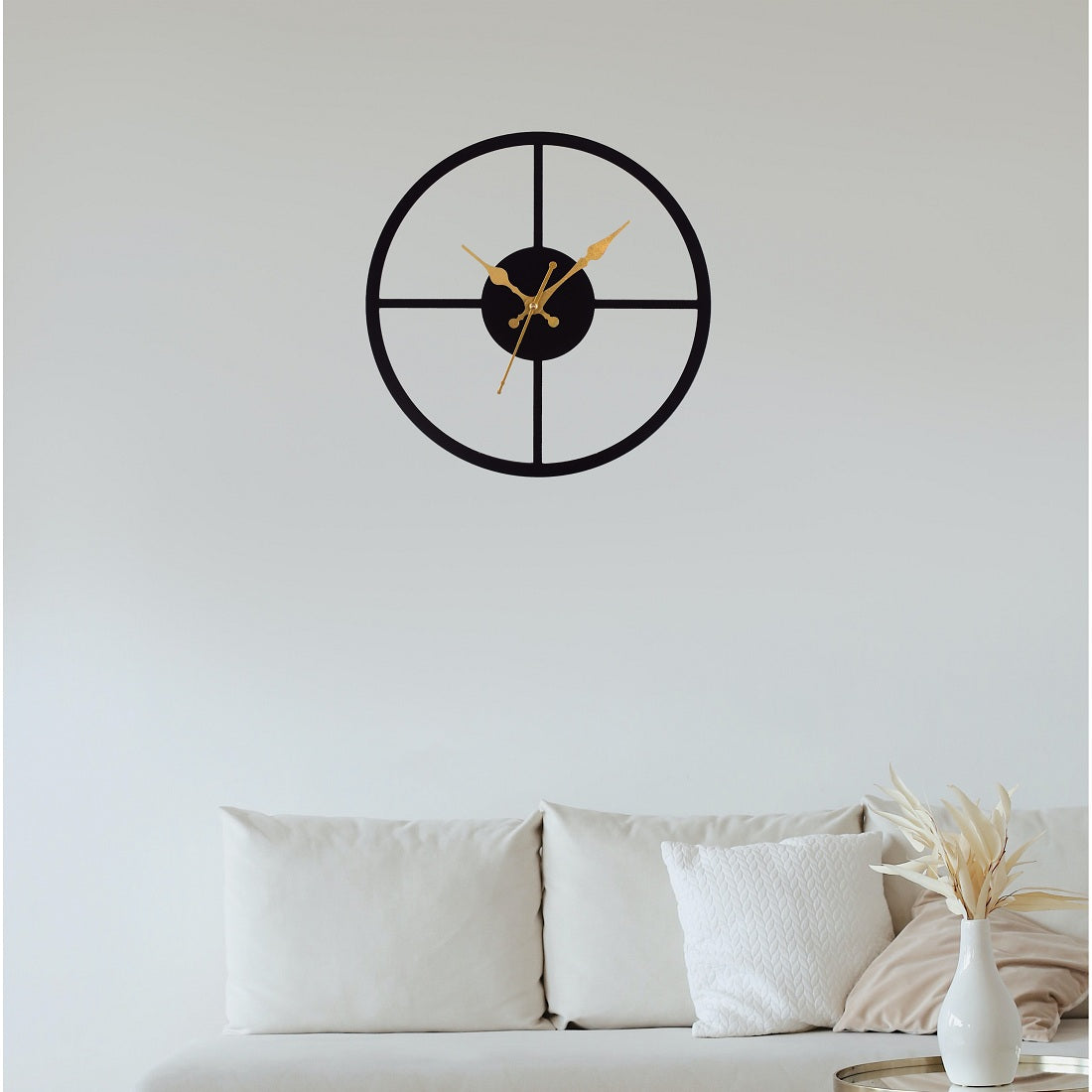 Metal Wall Clock for Living Room, Bedroom, Office, Kitchen, Home and Hall