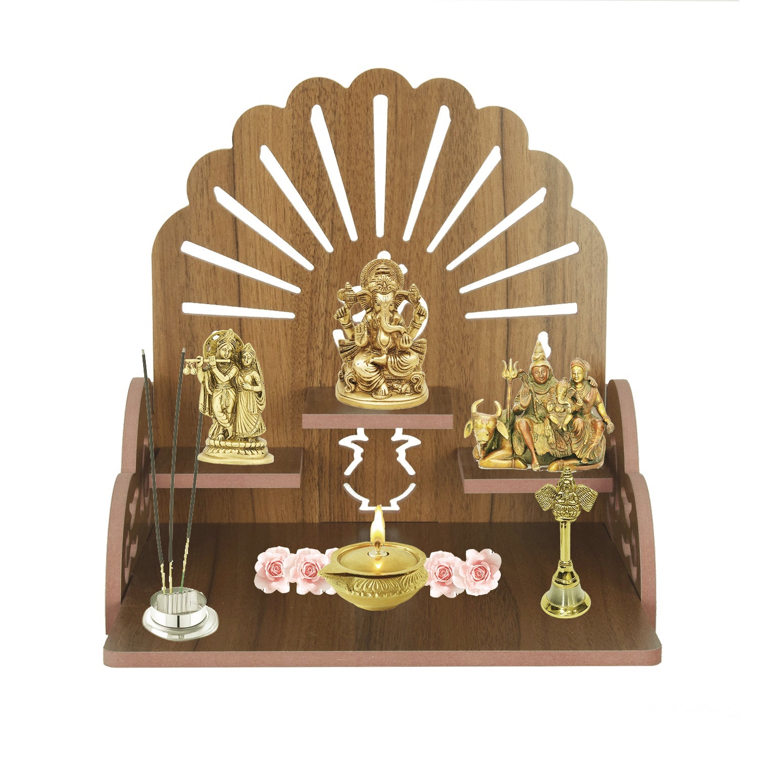 Wooden Ganesha Design Small Temple