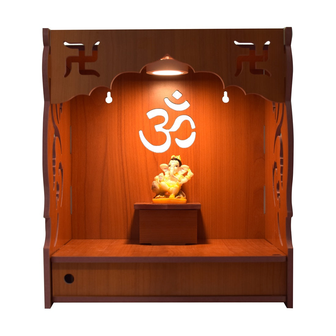 Beautiful Wooden Pooja Stand For Home, Temple For Home And Office/ Puja Mandir For Home And Office Wall With Led Light